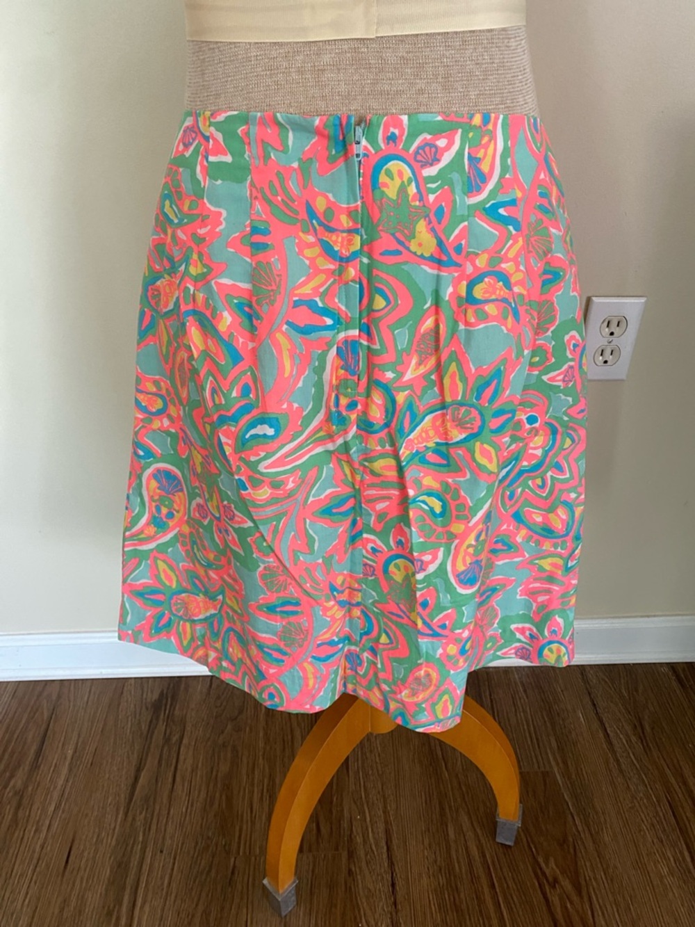 Lilly Pulitzer Corrie Skirt Make a Splash Starfish Shells Lace Paisley sz 10 - Picture 3 of 8